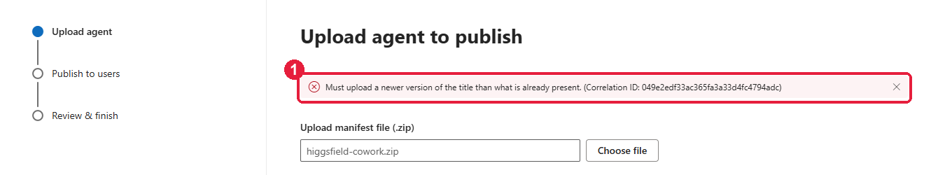The newer version error