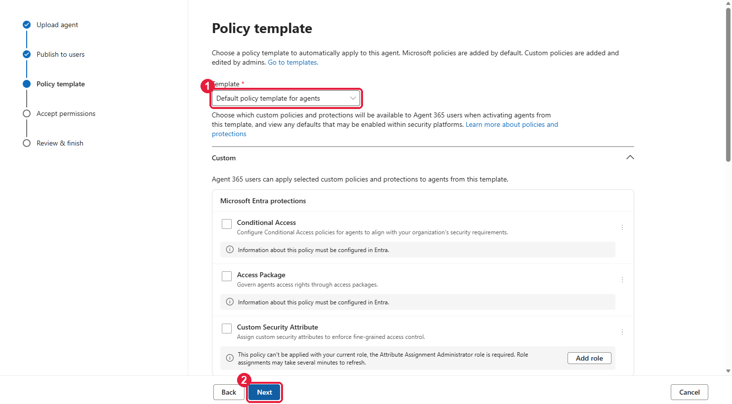 Policy template