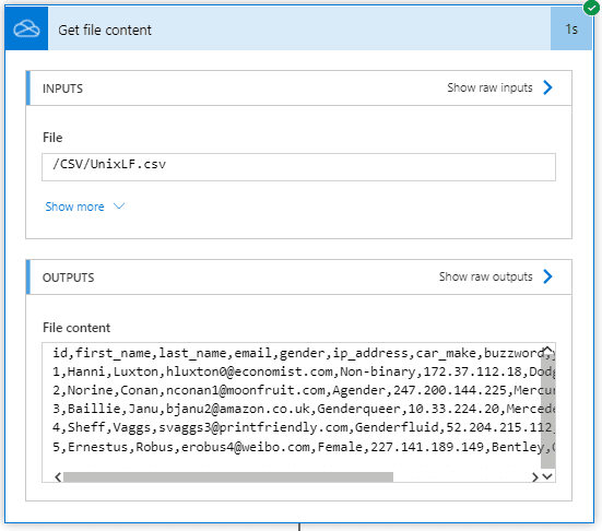 Unix Encoded CSV with multiple columns